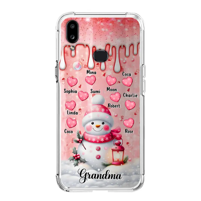 Personalized Snowman Grandma Phone Case - Christmas Gift Idea For Grandma - Up to 10 Kids - Case For iPhone/Samsung - Grandma