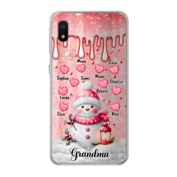 Personalized Snowman Grandma Phone Case - Christmas Gift Idea For Grandma - Up to 10 Kids - Case For iPhone/Samsung - Grandma