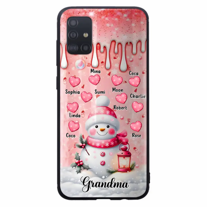 Personalized Snowman Grandma Phone Case - Christmas Gift Idea For Grandma - Up to 10 Kids - Case For iPhone/Samsung - Grandma