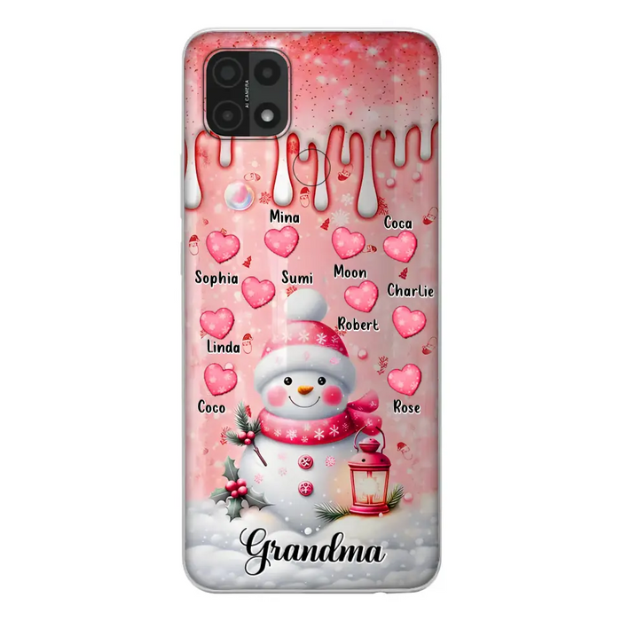 Personalized Snowman Grandma Phone Case - Christmas Gift Idea For Grandma - Up to 10 Kids - Case For Oppo/Xiaomi/Huawei - Grandma