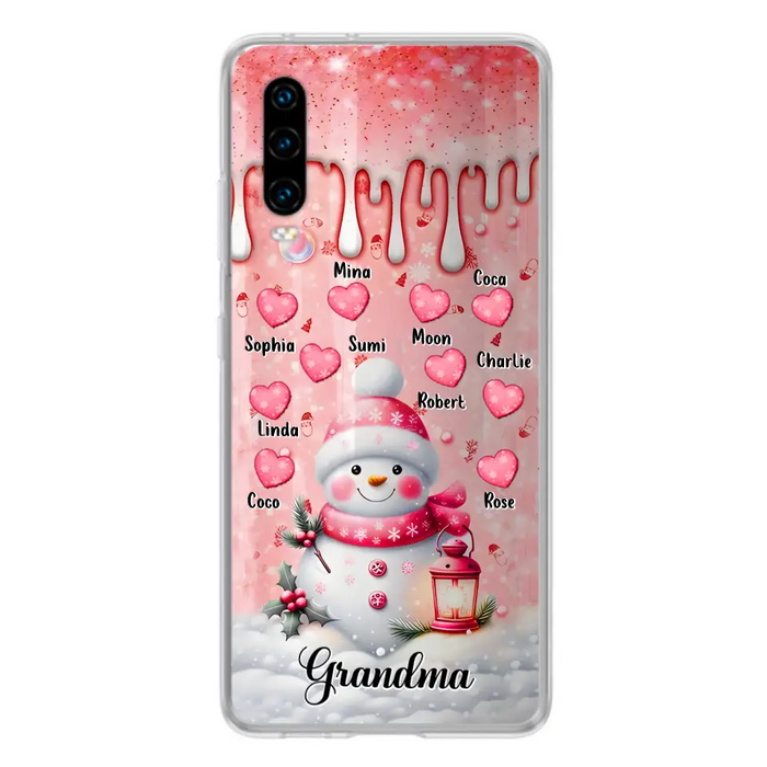 Personalized Snowman Grandma Phone Case - Christmas Gift Idea For Grandma - Up to 10 Kids - Case For Oppo/Xiaomi/Huawei - Grandma