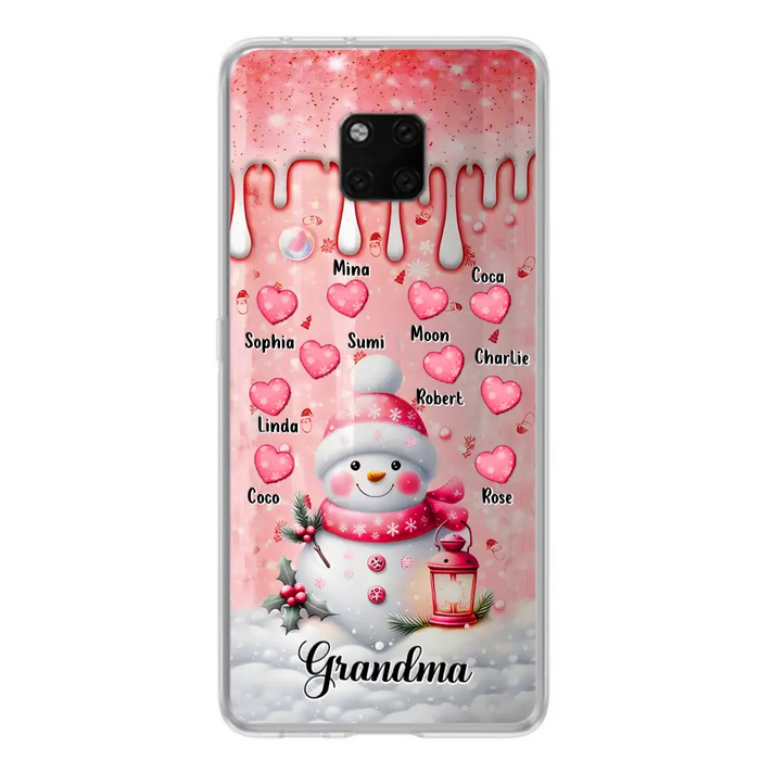 Personalized Snowman Grandma Phone Case - Christmas Gift Idea For Grandma - Up to 10 Kids - Case For Oppo/Xiaomi/Huawei - Grandma