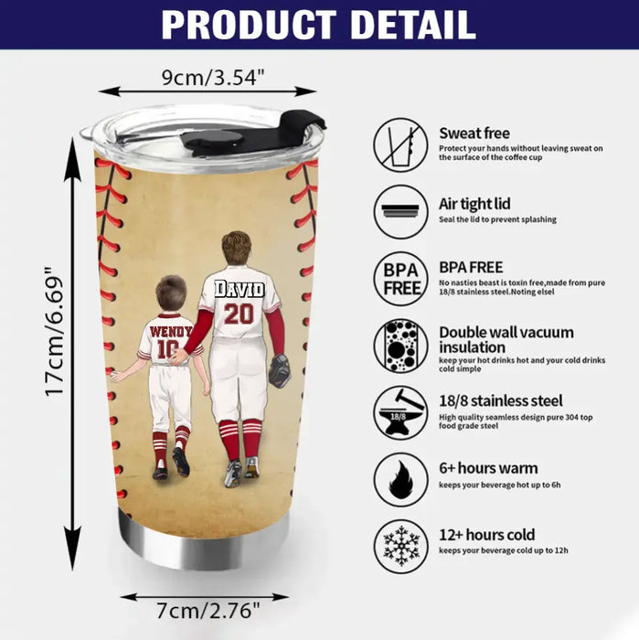 Custom Personalized Baseball Son Tumbler - Gift Idea For Son/Christmas/Birthday - I Can Promise To Love You For The Rest Of Mine