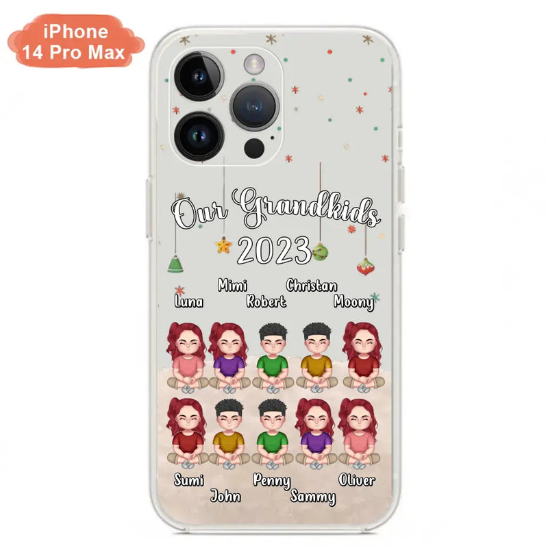 Personalized Grandkids Phone Case - Gift Idea For Grandma - Up to 10 Grandkids - Our Grandkids 2023