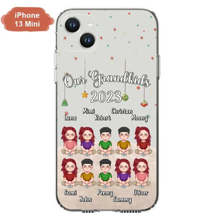 Custom Personalized Grandkids Phone Case - Gift Idea For Grandma - Upto 10 Grandkids - Our Grandkids 2023