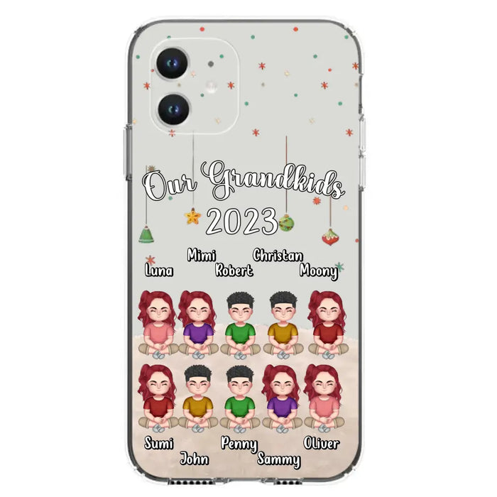 Custom Personalized Grandkids Phone Case - Gift Idea For Grandma - Upto 10 Grandkids - Our Grandkids 2023