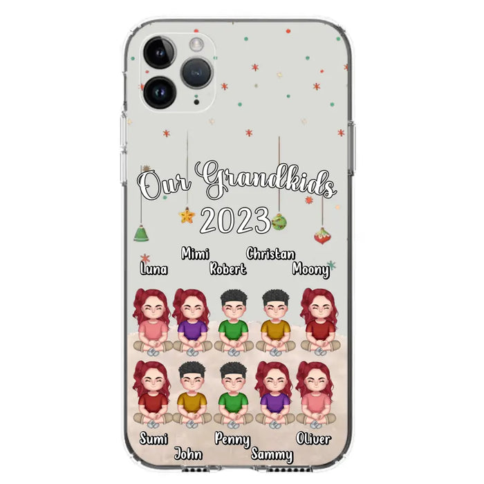 Custom Personalized Grandkids Phone Case - Gift Idea For Grandma - Upto 10 Grandkids - Our Grandkids 2023