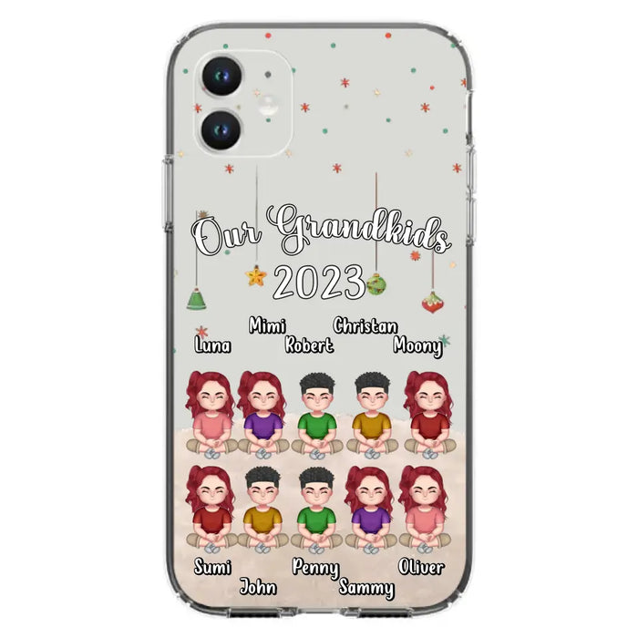 Custom Personalized Grandkids Phone Case - Gift Idea For Grandma - Upto 10 Grandkids - Our Grandkids 2023