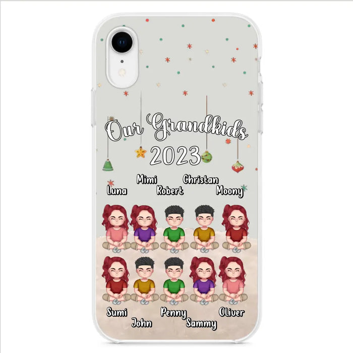 Custom Personalized Grandkids Phone Case - Gift Idea For Grandma - Upto 10 Grandkids - Our Grandkids 2023