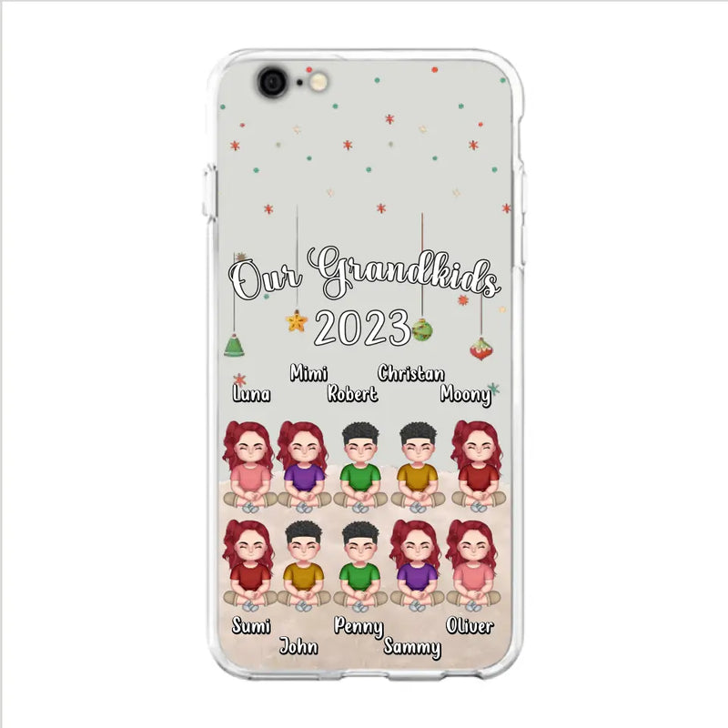 Personalized Grandkids Phone Case - Gift Idea For Grandma - Up to 10 Grandkids - Our Grandkids 2023