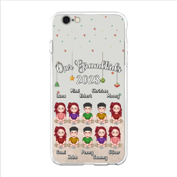 Custom Personalized Grandkids Phone Case - Gift Idea For Grandma - Upto 10 Grandkids - Our Grandkids 2023