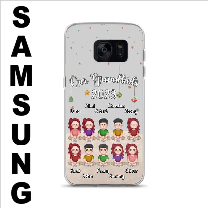 Custom Personalized Grandkids Phone Case - Gift Idea For Grandma - Upto 10 Grandkids - Our Grandkids 2023