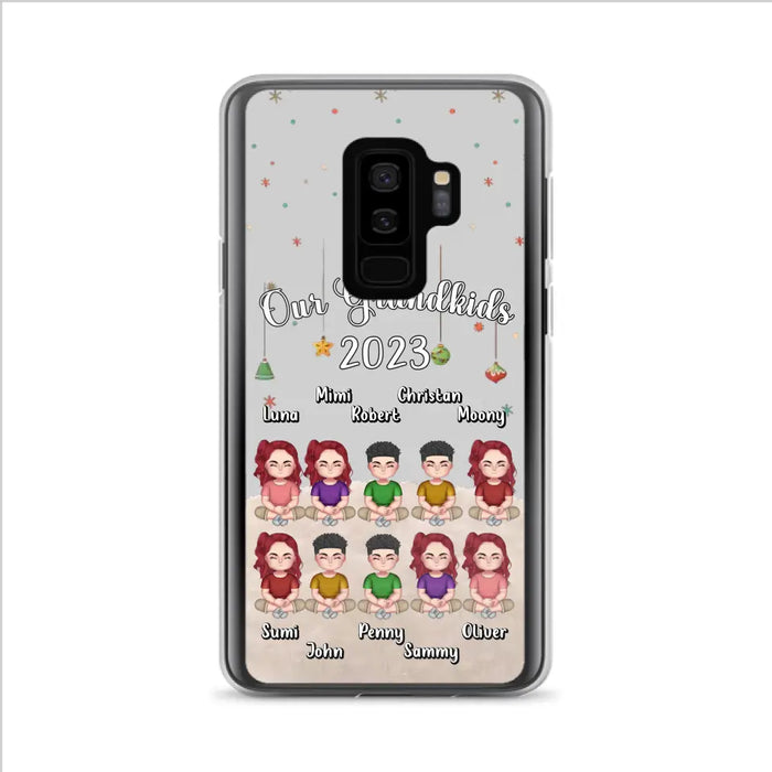 Custom Personalized Grandkids Phone Case - Gift Idea For Grandma - Upto 10 Grandkids - Our Grandkids 2023