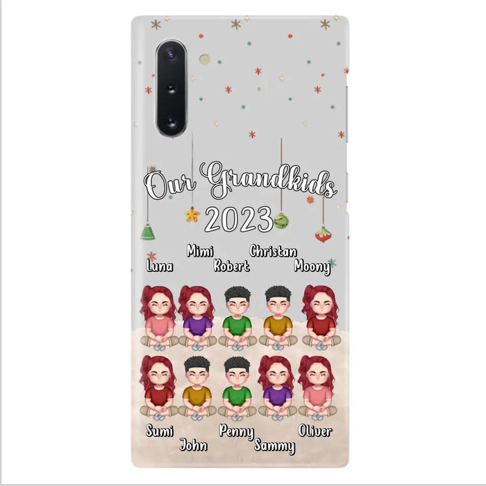 Custom Personalized Grandkids Phone Case - Gift Idea For Grandma - Upto 10 Grandkids - Our Grandkids 2023