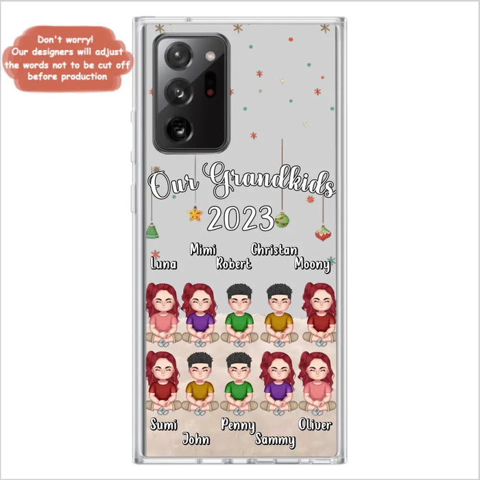 Custom Personalized Grandkids Phone Case - Gift Idea For Grandma - Upto 10 Grandkids - Our Grandkids 2023