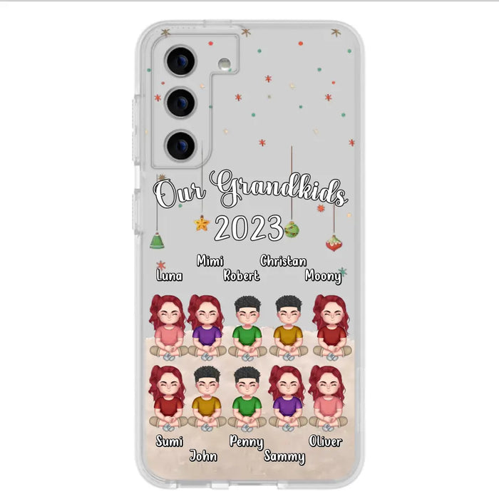 Custom Personalized Grandkids Phone Case - Gift Idea For Grandma - Upto 10 Grandkids - Our Grandkids 2023