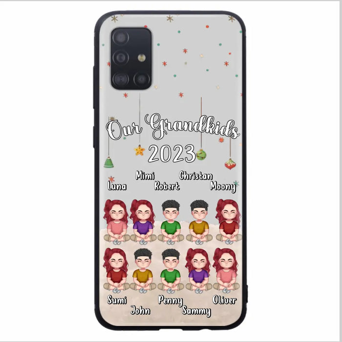 Custom Personalized Grandkids Phone Case - Gift Idea For Grandma - Upto 10 Grandkids - Our Grandkids 2023