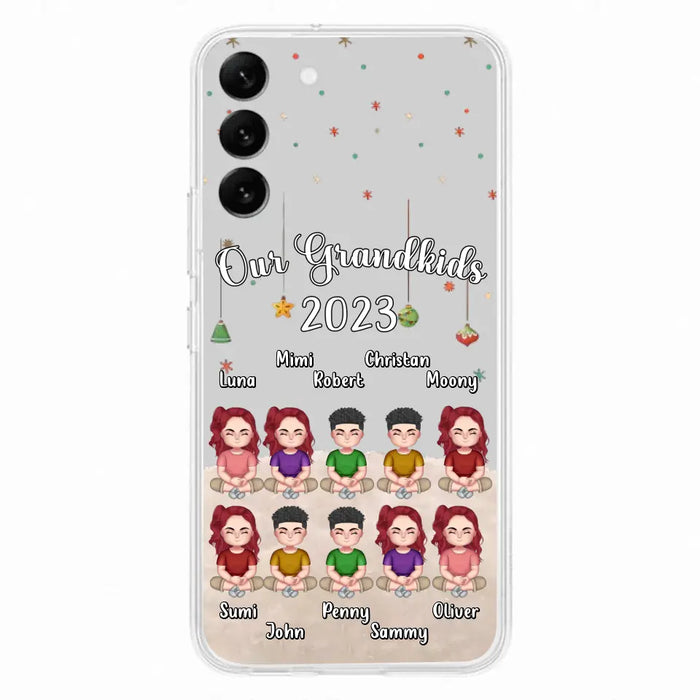 Custom Personalized Grandkids Phone Case - Gift Idea For Grandma - Upto 10 Grandkids - Our Grandkids 2023