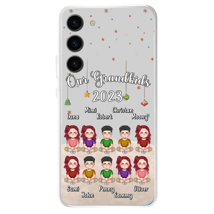 Custom Personalized Grandkids Phone Case - Gift Idea For Grandma - Upto 10 Grandkids - Our Grandkids 2023