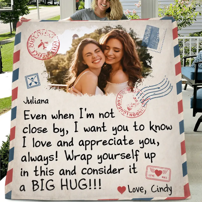 Custom Personalized Friends Photo Quilt/ Single Layer Fleece Blanket - Gift Idea For Besties/Sisters - Upload Photo - I Love And Appreciate You