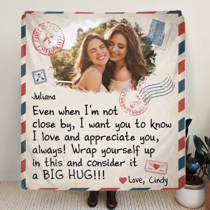 Custom Personalized Friends Photo Quilt/ Single Layer Fleece Blanket - Gift Idea For Besties/Sisters - Upload Photo - I Love And Appreciate You