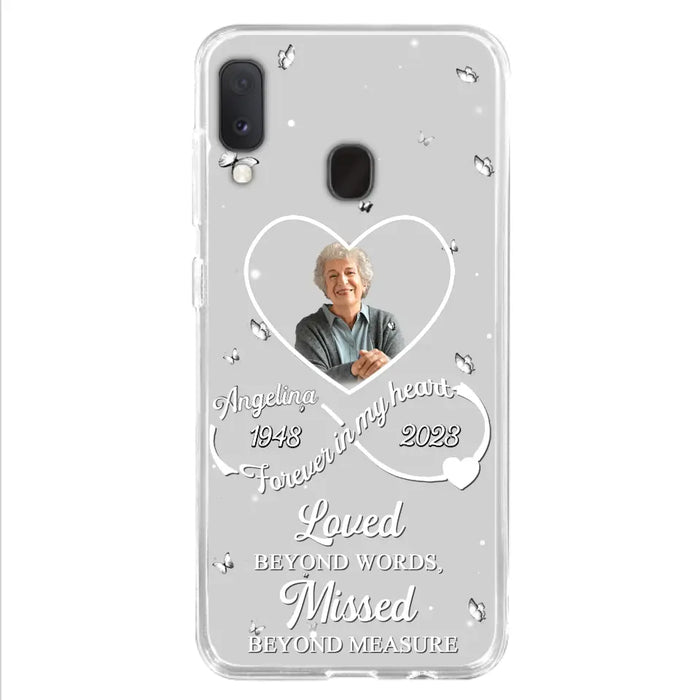 Custom Personalized Memorial Phone Case - Upload Photo - Memorial Gift Idea For Family Member - Loved Beyond Words, Missed Beyond Measure  - Case For iPhone/Samsung