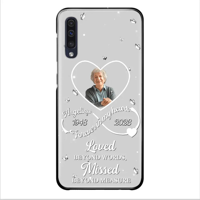 Custom Personalized Memorial Phone Case - Upload Photo - Memorial Gift Idea For Family Member - Loved Beyond Words, Missed Beyond Measure  - Case For iPhone/Samsung