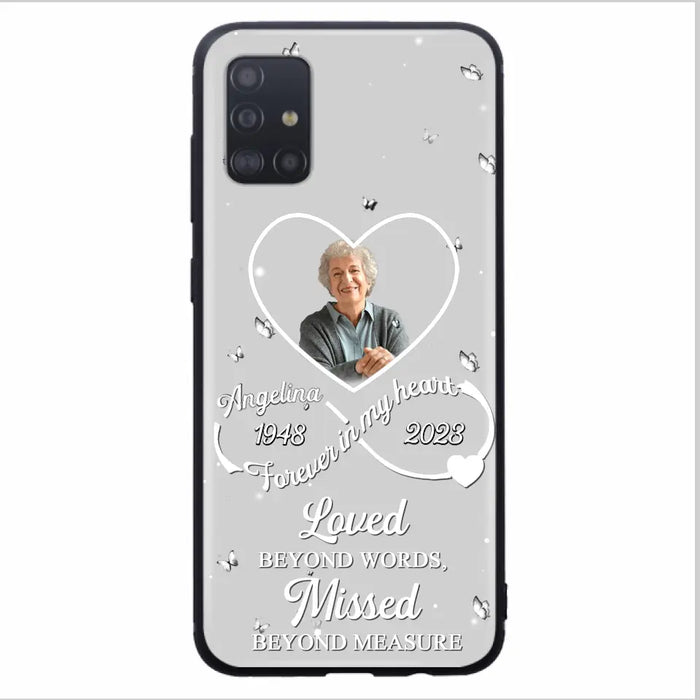 Custom Personalized Memorial Phone Case - Upload Photo - Memorial Gift Idea For Family Member - Loved Beyond Words, Missed Beyond Measure  - Case For iPhone/Samsung