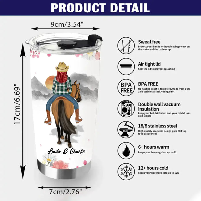 Custom Personalized To My Daughter Horse Tumbler - Gift Idea For Horse Lovers/Daughter - I Can Promise To Love You For The Rest Of Mine