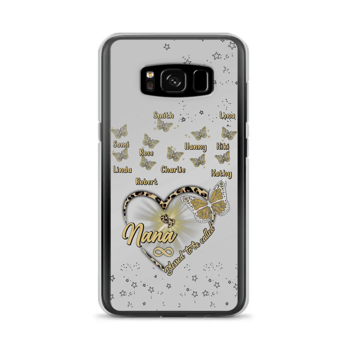 Custom Personalized Grandma Phone Case - Christmas Gift Idea For Grandma - Up to 10 Kids - Case For iPhone/Samsung  - Blessed To Be Called Nana