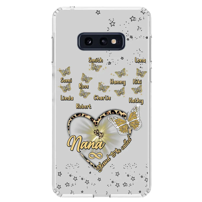 Custom Personalized Grandma Phone Case - Christmas Gift Idea For Grandma - Up to 10 Kids - Case For iPhone/Samsung  - Blessed To Be Called Nana