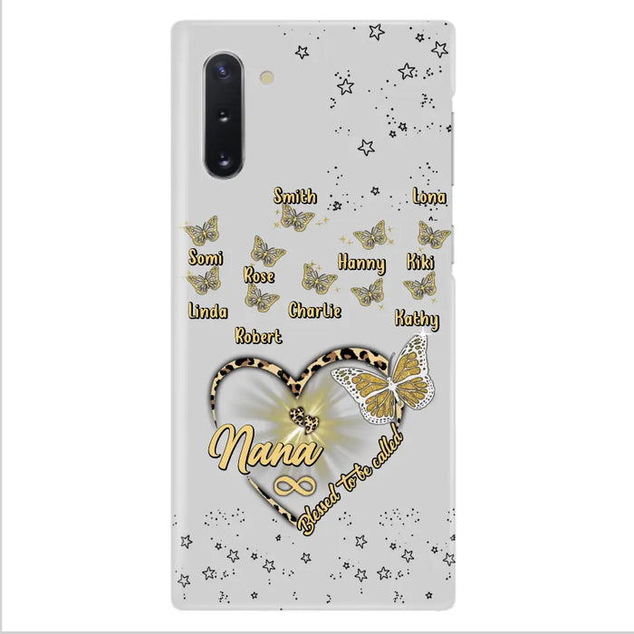 Custom Personalized Grandma Phone Case - Christmas Gift Idea For Grandma - Up to 10 Kids - Case For iPhone/Samsung  - Blessed To Be Called Nana