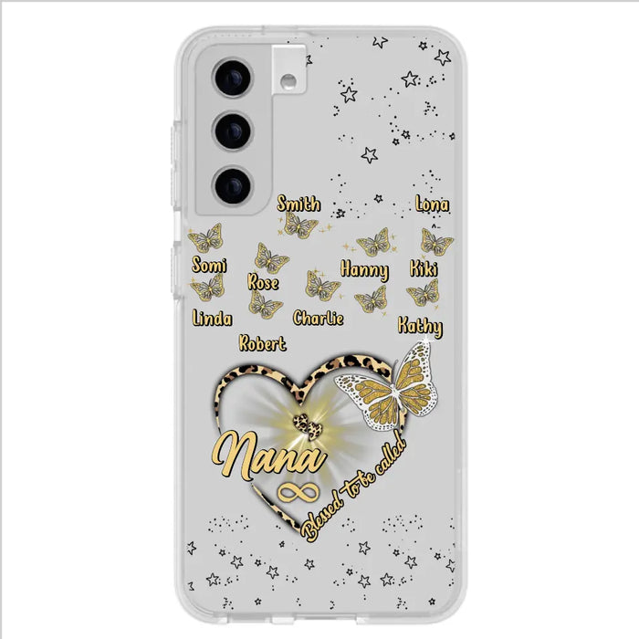 Custom Personalized Grandma Phone Case - Christmas Gift Idea For Grandma - Up to 10 Kids - Case For iPhone/Samsung  - Blessed To Be Called Nana