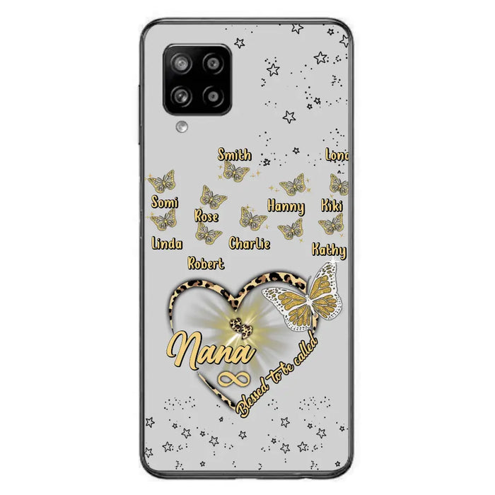 Custom Personalized Grandma Phone Case - Christmas Gift Idea For Grandma - Up to 10 Kids - Case For iPhone/Samsung  - Blessed To Be Called Nana