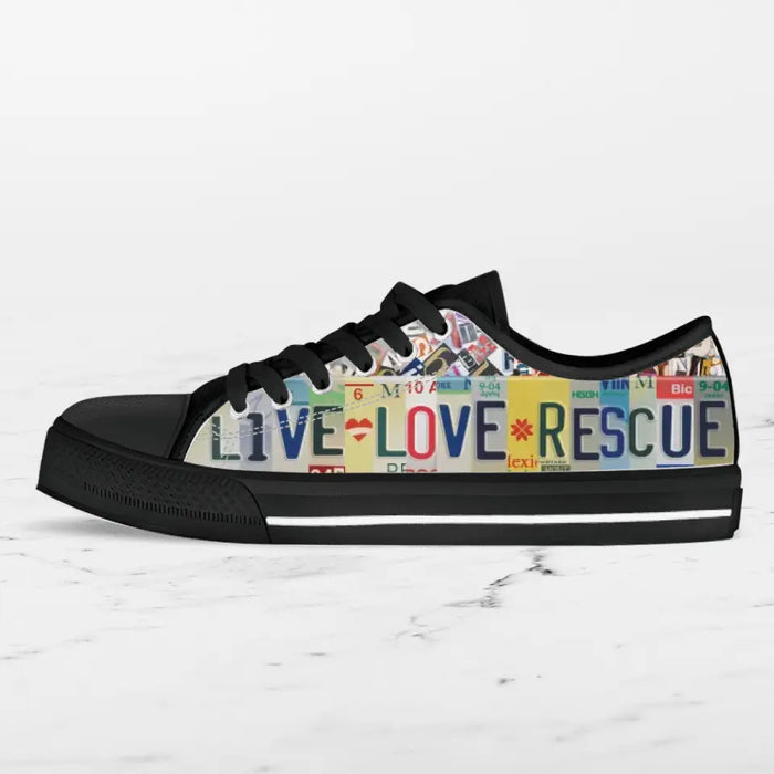 Custom Dog Mom Sneakers - Gift Idea For Dog Lover - Live Love Rescue