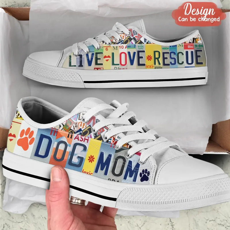 Custom Dog Dad Sneakers - Gift Idea For Dog Lover - Live Love Rescue