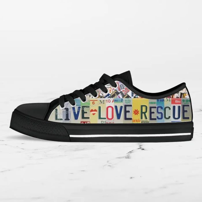 Custom Dog Dad Sneakers - Gift Idea For Dog Lover - Live Love Rescue