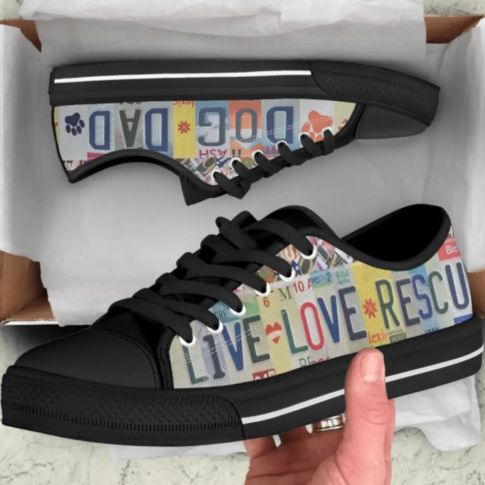 Custom Dog Dad Sneakers - Gift Idea For Dog Lover - Live Love Rescue