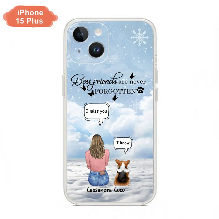 Personalized Memorial Pet Phone Case - Upto 3 Pets - Memorial Gift Idea For Dog/Cat/Rabbits Owners - I Miss You - Case For iPhone/Samsung