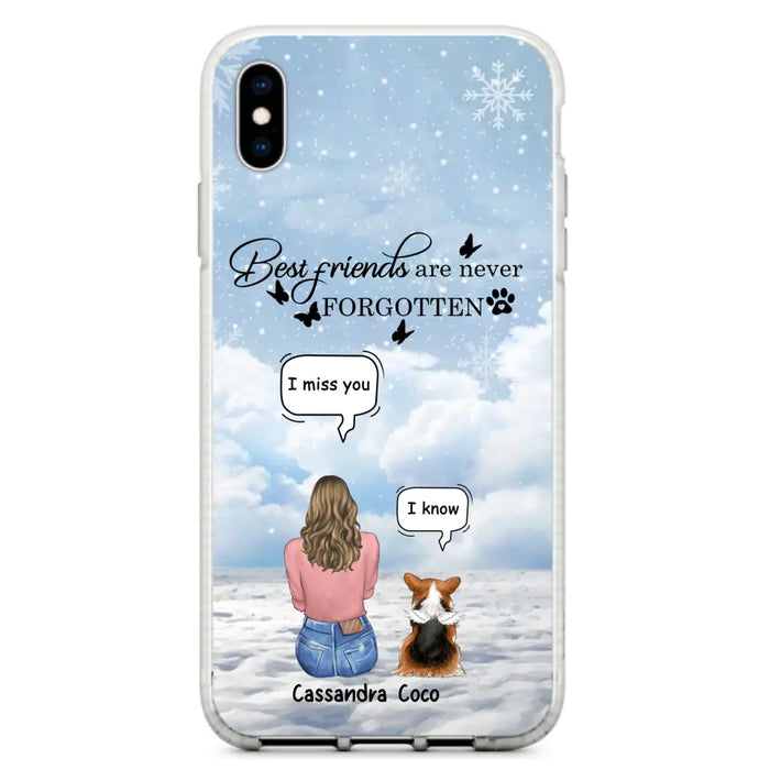 Personalized Memorial Pet Phone Case - Upto 3 Pets - Memorial Gift Idea For Dog/Cat/Rabbits Owners - I Miss You - Case For iPhone/Samsung