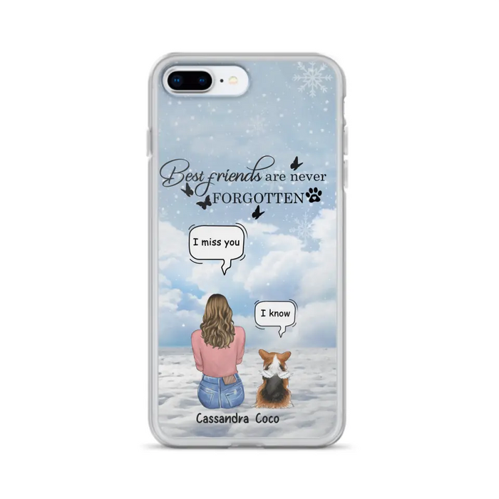 Personalized Memorial Pet Phone Case - Upto 3 Pets - Memorial Gift Idea For Dog/Cat/Rabbits Owners - I Miss You - Case For iPhone/Samsung