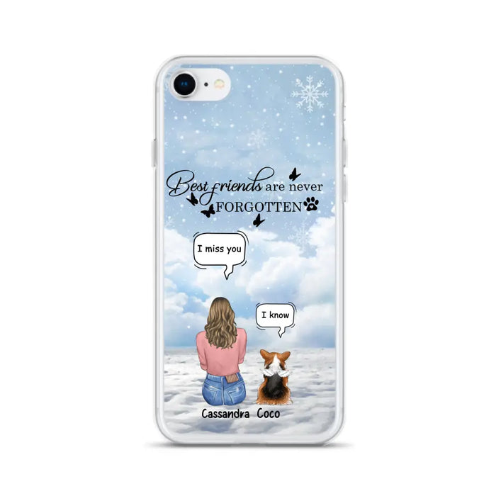 Personalized Memorial Pet Phone Case - Upto 3 Pets - Memorial Gift Idea For Dog/Cat/Rabbits Owners - I Miss You - Case For iPhone/Samsung