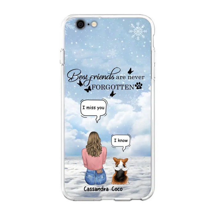 Personalized Memorial Pet Phone Case - Upto 3 Pets - Memorial Gift Idea For Dog/Cat/Rabbits Owners - I Miss You - Case For iPhone/Samsung