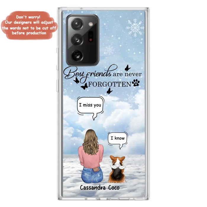 Personalized Memorial Pet Phone Case - Upto 3 Pets - Memorial Gift Idea For Dog/Cat/Rabbits Owners - I Miss You - Case For iPhone/Samsung