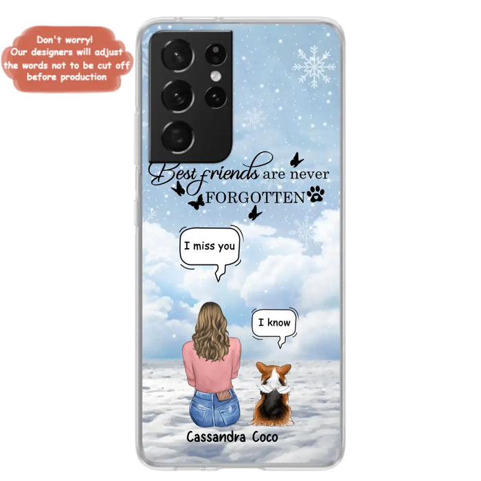 Personalized Memorial Pet Phone Case - Upto 3 Pets - Memorial Gift Idea For Dog/Cat/Rabbits Owners - I Miss You - Case For iPhone/Samsung