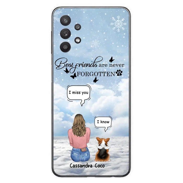 Personalized Memorial Pet Phone Case - Upto 3 Pets - Memorial Gift Idea For Dog/Cat/Rabbits Owners - I Miss You - Case For iPhone/Samsung