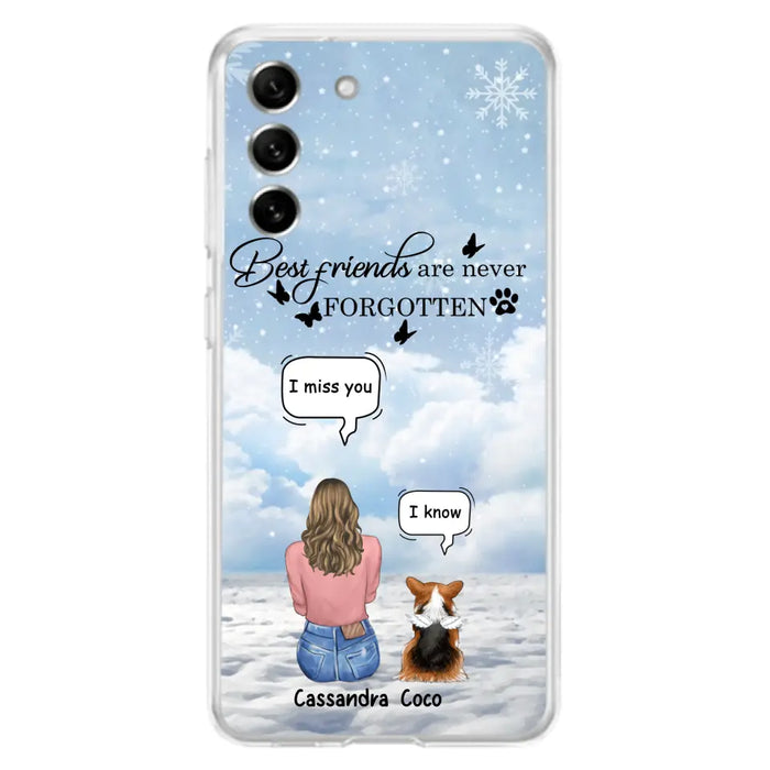 Personalized Memorial Pet Phone Case - Upto 3 Pets - Memorial Gift Idea For Dog/Cat/Rabbits Owners - I Miss You - Case For iPhone/Samsung