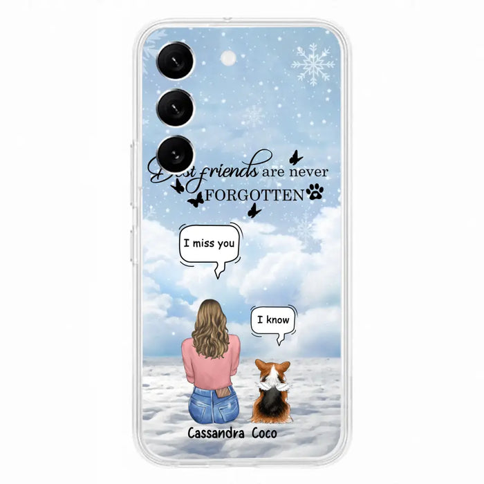 Personalized Memorial Pet Phone Case - Upto 3 Pets - Memorial Gift Idea For Dog/Cat/Rabbits Owners - I Miss You - Case For iPhone/Samsung