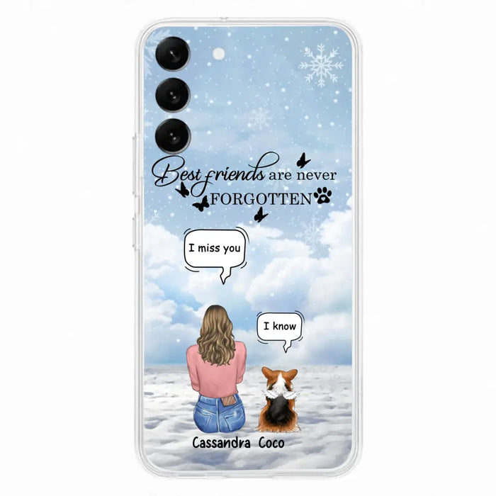 Personalized Memorial Pet Phone Case - Upto 3 Pets - Memorial Gift Idea For Dog/Cat/Rabbits Owners - I Miss You - Case For iPhone/Samsung