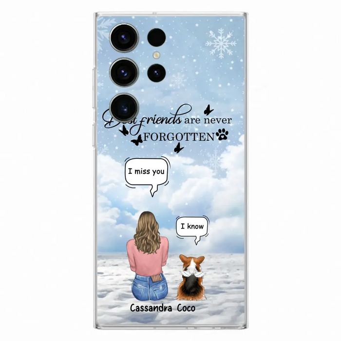 Personalized Memorial Pet Phone Case - Upto 3 Pets - Memorial Gift Idea For Dog/Cat/Rabbits Owners - I Miss You - Case For iPhone/Samsung